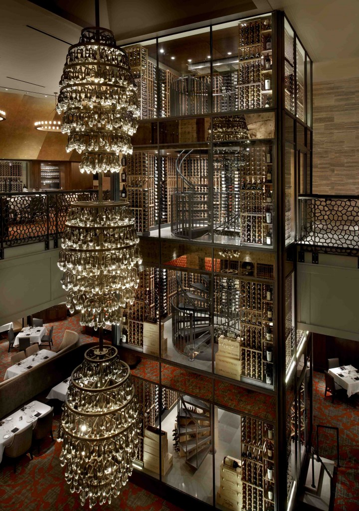 At Del Frisco’s Double Eagle Steak House in Chicago (three-story wine tower pictured), Chilean wines do best at higher price points.