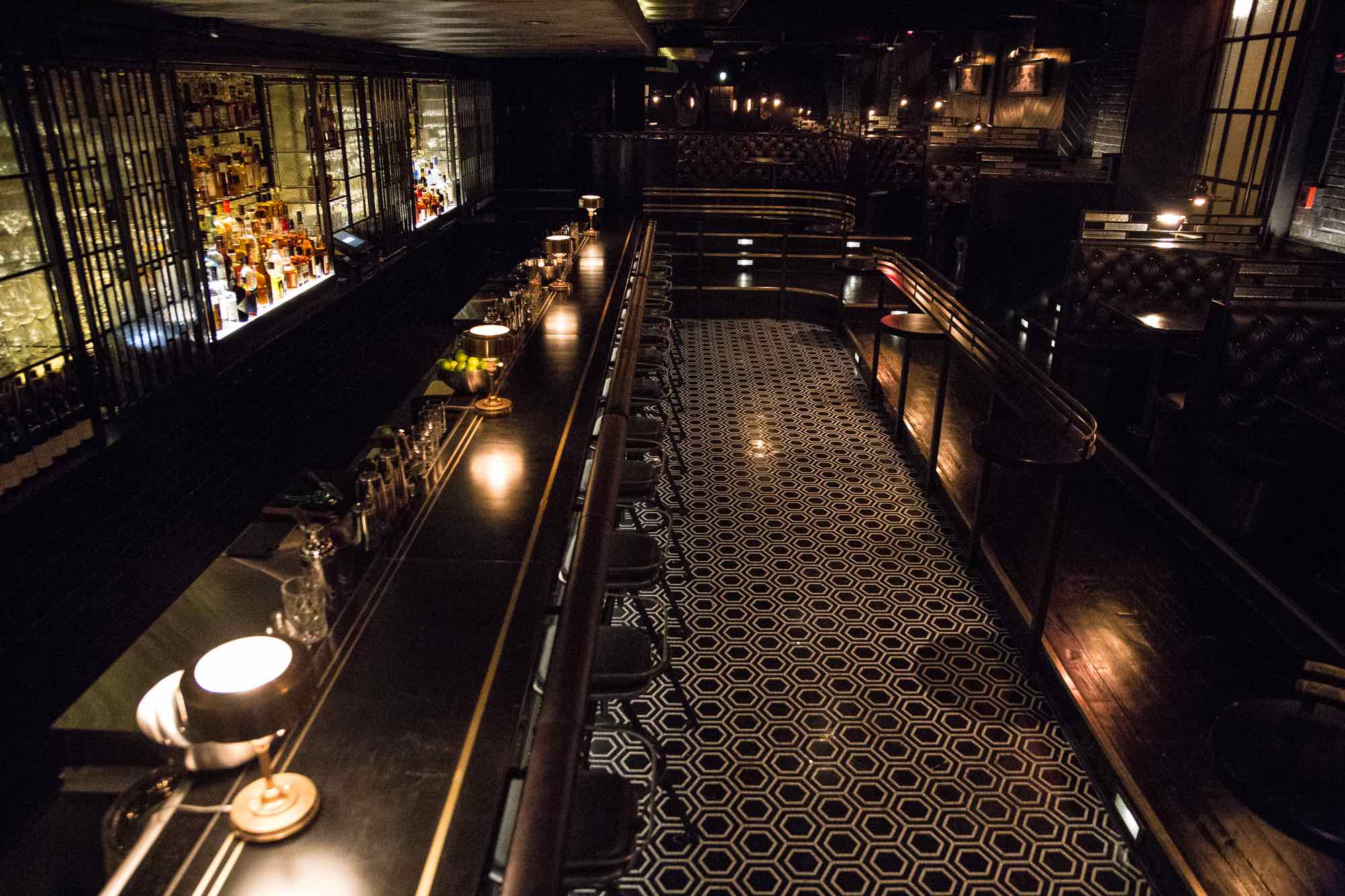 Denson Liquor Bar in Washington, D.C., has an art deco vibe to match its classic drinks.