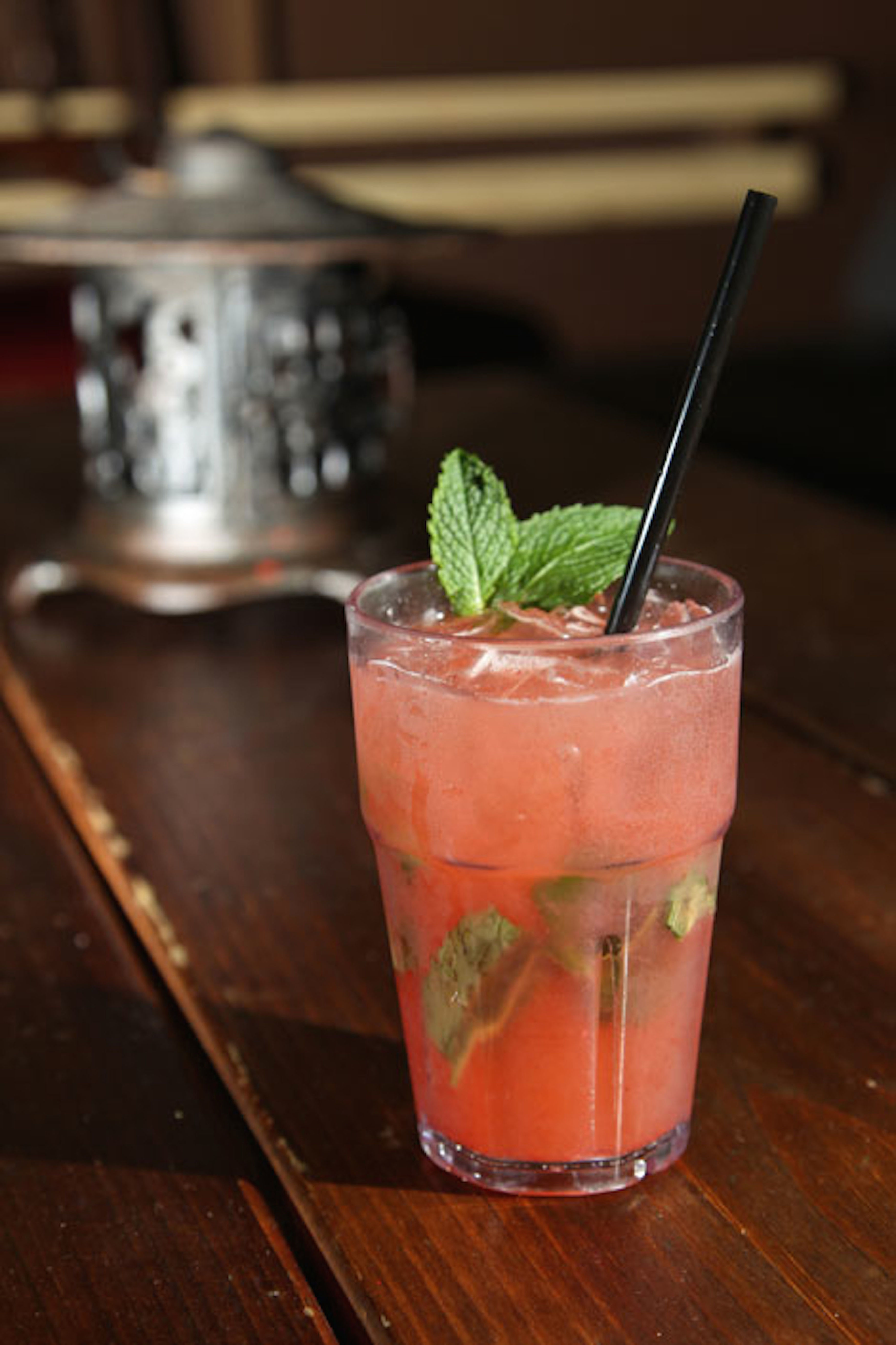 The Red Ginger at Radio Bar in Miami mixes Flor de Caña Grande Reserve 7-year-old rum with strawberry, lime juice, ginger beer and mint.