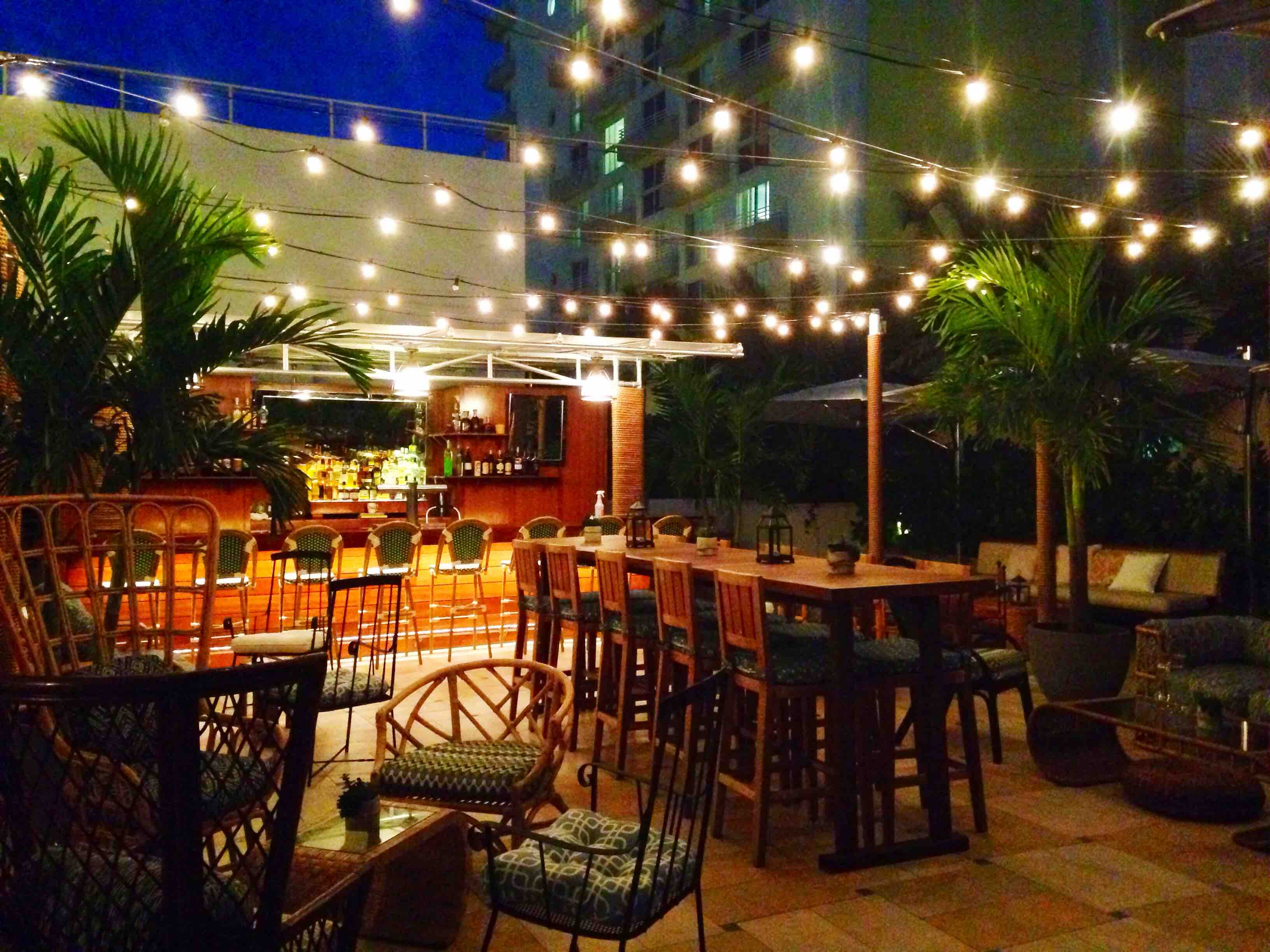 The Rum Line in Miami features its namesake spirit in a variety of cocktails, including punches that serve three to four people. Al fresco seating adds to the casual atmosphere.