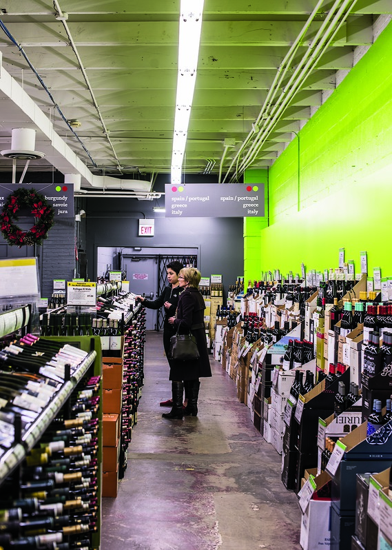 Vin Chicago features a warehouse-style layout and stocks a vast array of 4,500 wines, many from unusual or remote regions.