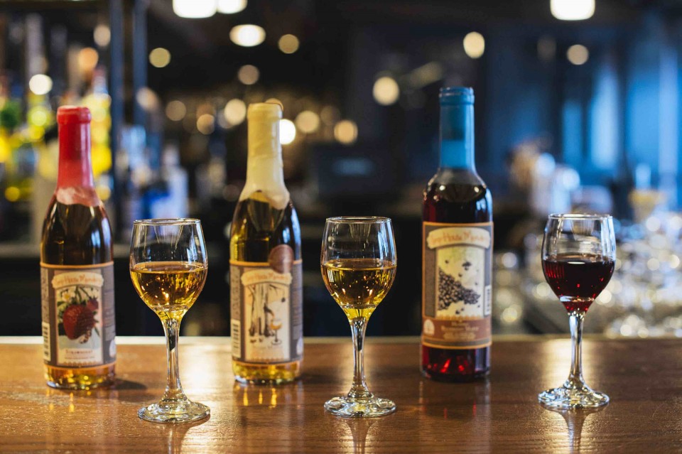 Mead Comes in a wide variety of styles and sweetness levels, which is demonstrated in the mead tasting flight at Park Restaurant & Bar in Cambridge, Massachusetts.