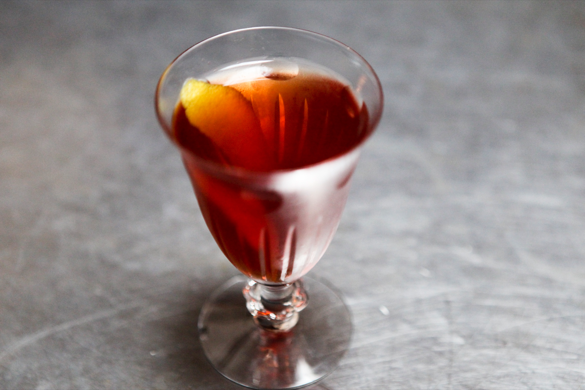 The Bamboo Cocktail from San Francisco's Comstock Saloon mixes Oloroso Sherry, dry vermouth, Angostura bitters and house-made orange bitters.