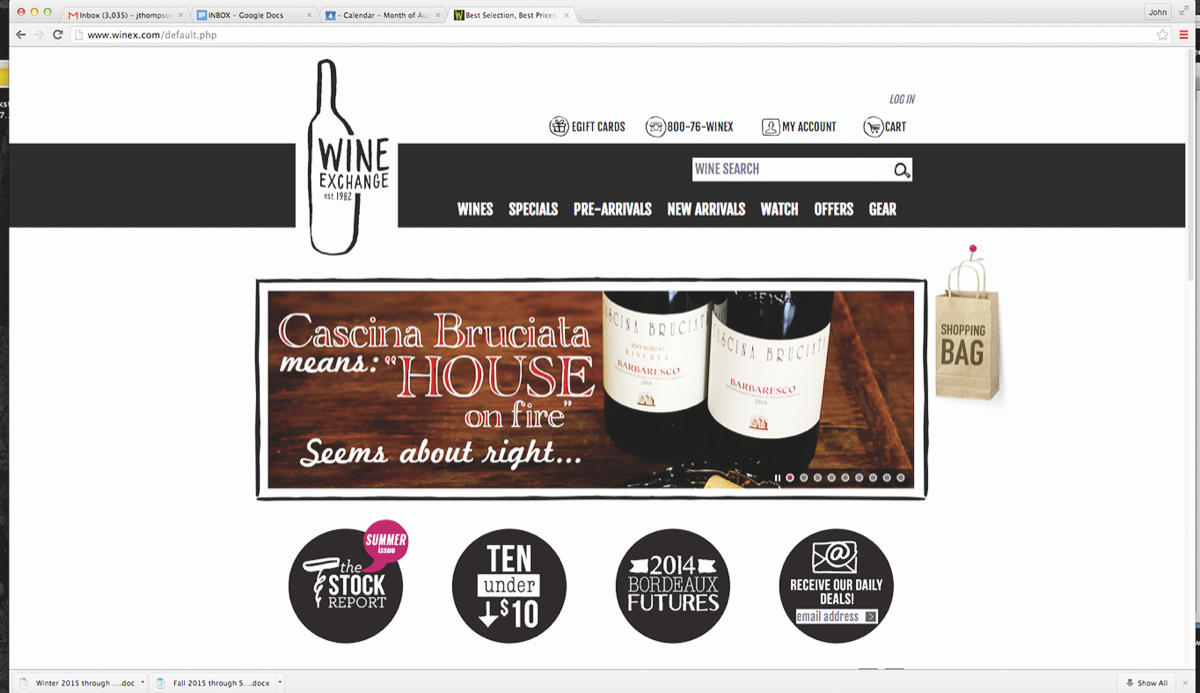 At Wine Exchange in Santa Ana, California, the online business—which generates around 75 percent of revenue—eclipses in-store sales.