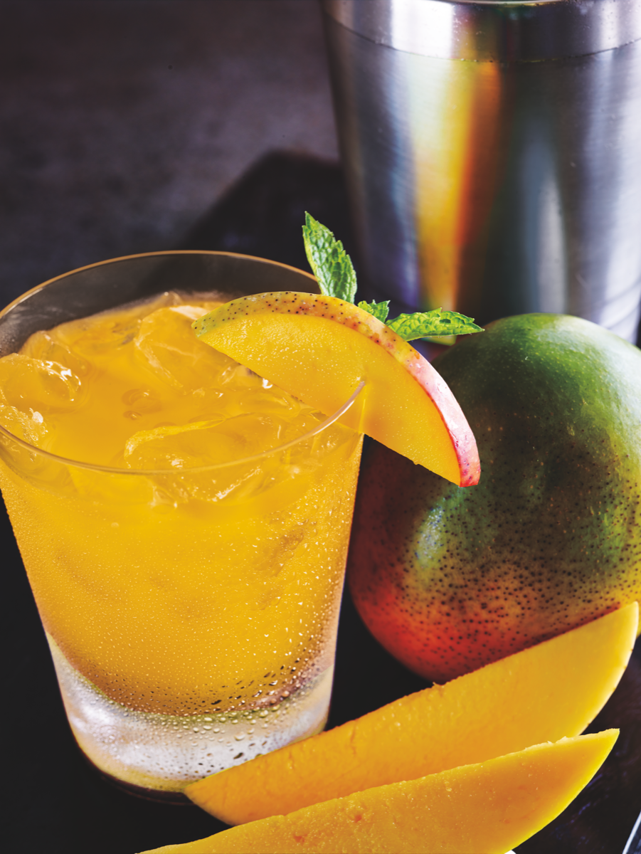 New Amsterdam's Mango Sunrise takes a minimal approach, pairing the brand's Mango vodka with orange juice and lemon-lime soda.