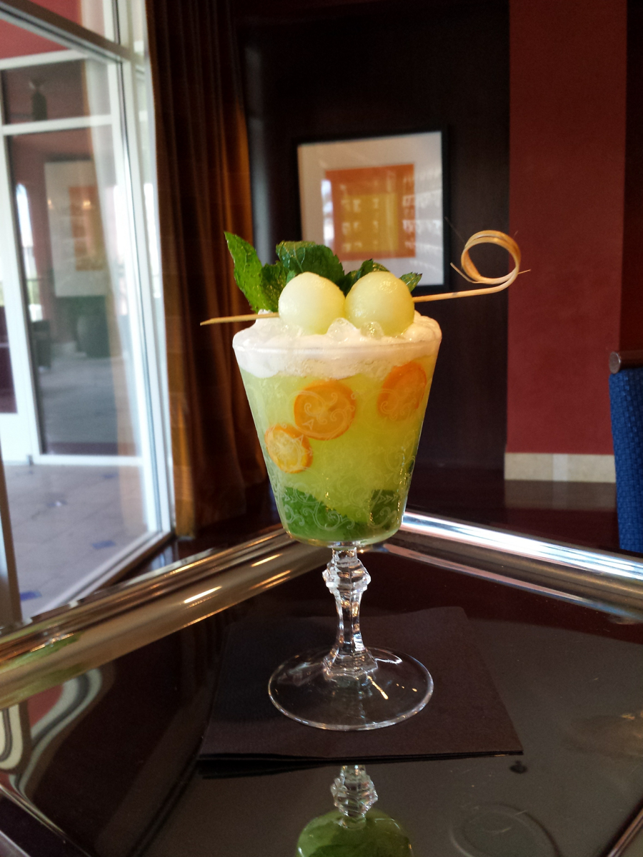 Riesling forms the wine base for A New Chateau, created by mixologist Jair Bustillo.