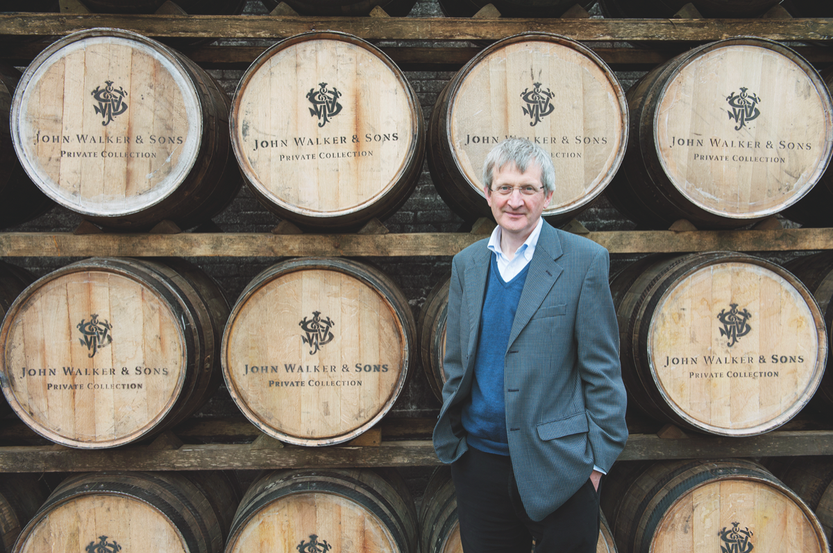 Johnnie Walker’s John Walker & Sons line (master blender Jim Beveridge pictured) thrives at the luxury level.