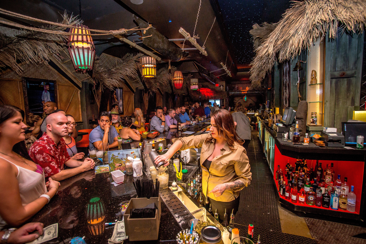 Located in the Chinatown area of Las Vegas, The Golden Tiki has an island-inspired interior with a drinks menu to match. The venue features personalized tableside cocktails.