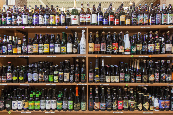 Although its focus is on wine, Bottles maintains a wide range of spirits and beer SKUs, with offerings in each category approaching 1,200 SKUs. Beer is arranged by style rather than by brand.