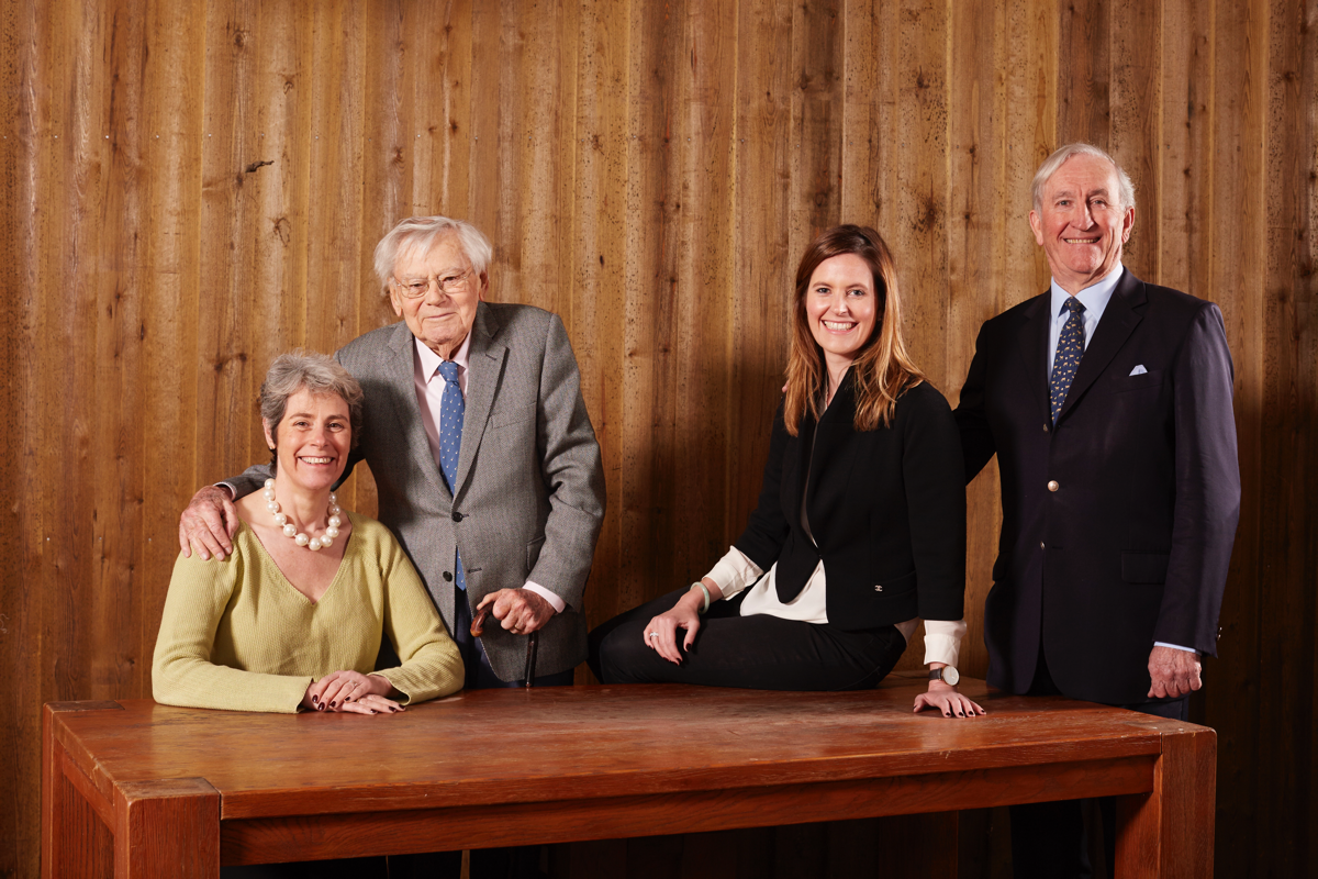 The Last Drop Distillers includes (from left) creative director Rebecca Jago, cofounder Tom Jago, director of sales and marketing Beanie Espey, and cofounder James Espey.