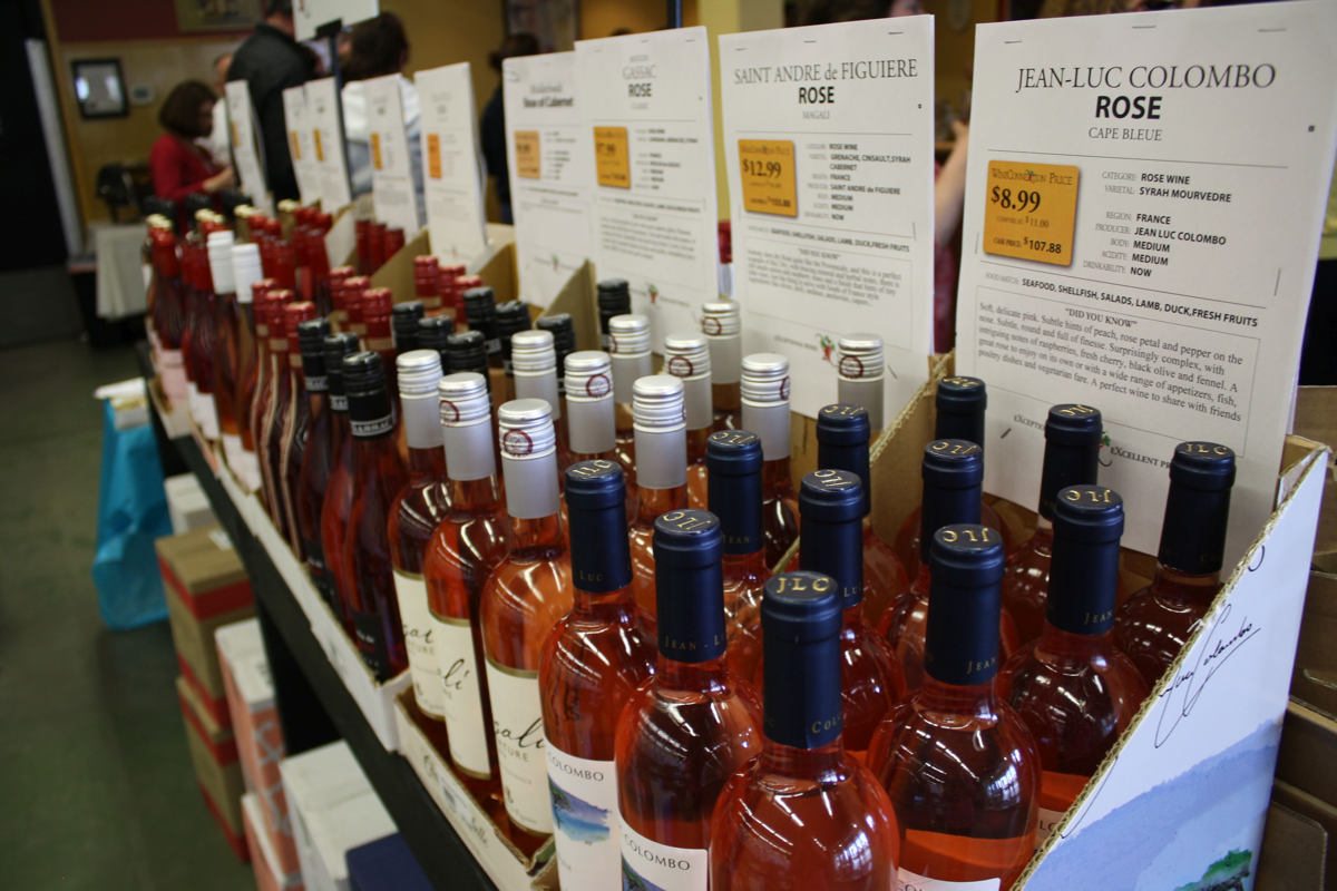 At Wine ConneXtion in North Andover, Massachusetts, rosé is a year-round offering. The ideal price point is $14.