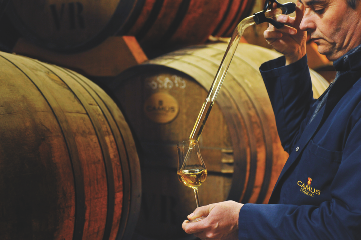 Camus (barrel tasting pictured) has a business unit devoted specifically to the U.S. market. The company aims to set itself apart through its Borderies range.