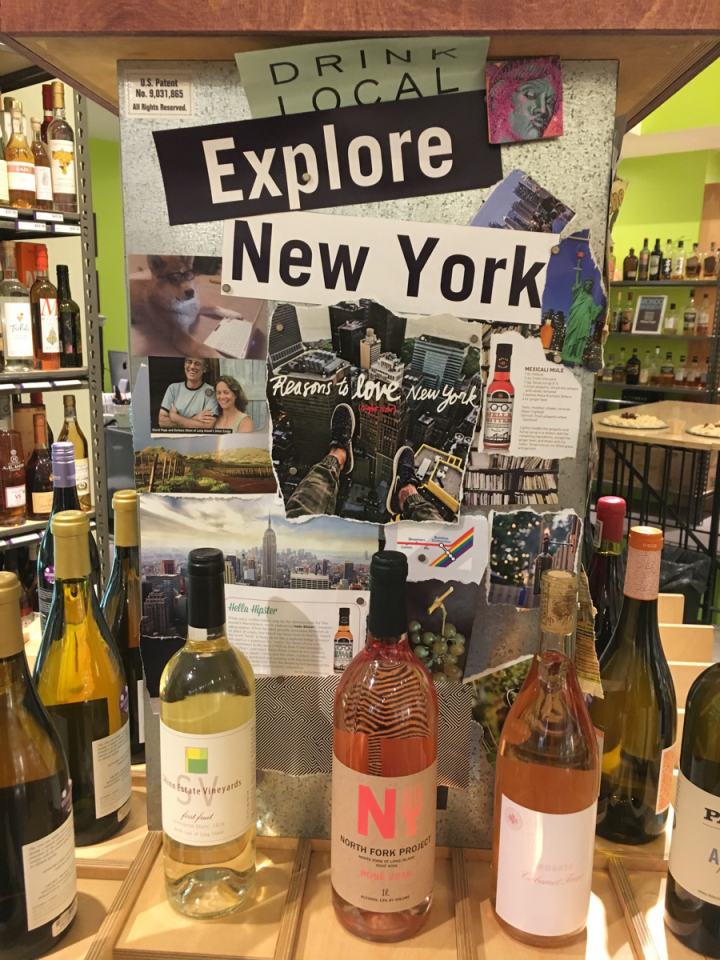 One of Bottlerocket's islands features local wines made by various New York wineries.