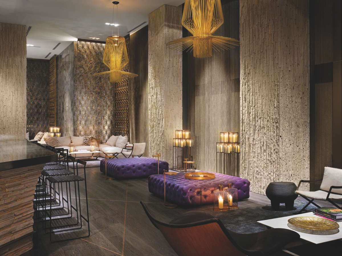 KNR oversees the W South Beach's cocktail den Living Room (pictured), as well as its pool venue Wet.