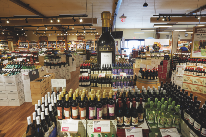 Wine comprises 60 percent of sales at Stew Leonard's, though it has lost share to spirits and beer as of late.