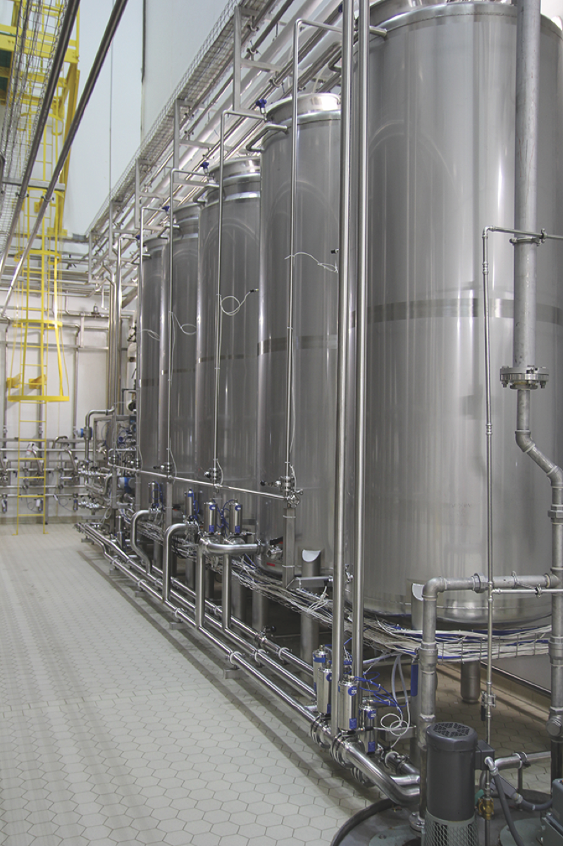 Summit has planned for growth and has a potential capacity of around 240,000 barrels a year (brew vats pictured).
