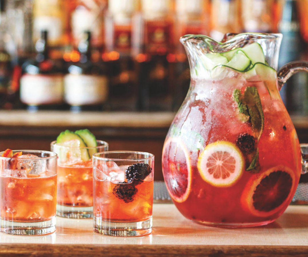 Heisler's British maritime venue, Queen Mary Tavern, features such large format offerings as Pimm's By The Pitcher.