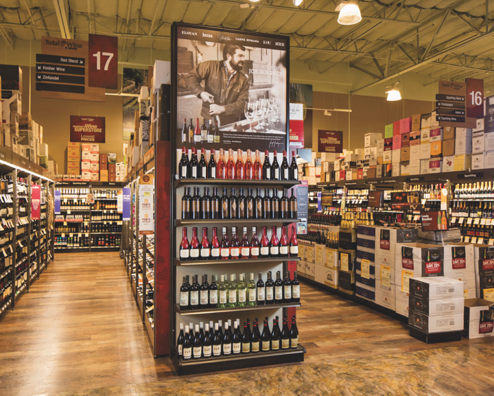 Maintaining strict pricing standards in the off-premise is an essential component of Copper Cane's strategy (Total Wine display pictured).