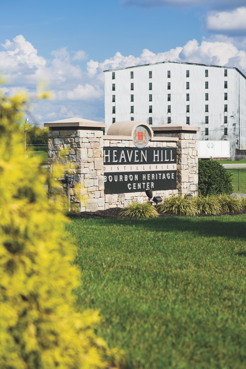 Heaven Hill Brands' headquarters in Bardstown, Kentucky, is home to many warehouses, the bottling plant, and the Bourbon Heritage Center, which has a gift shop, historical memorabilia, and tastings.