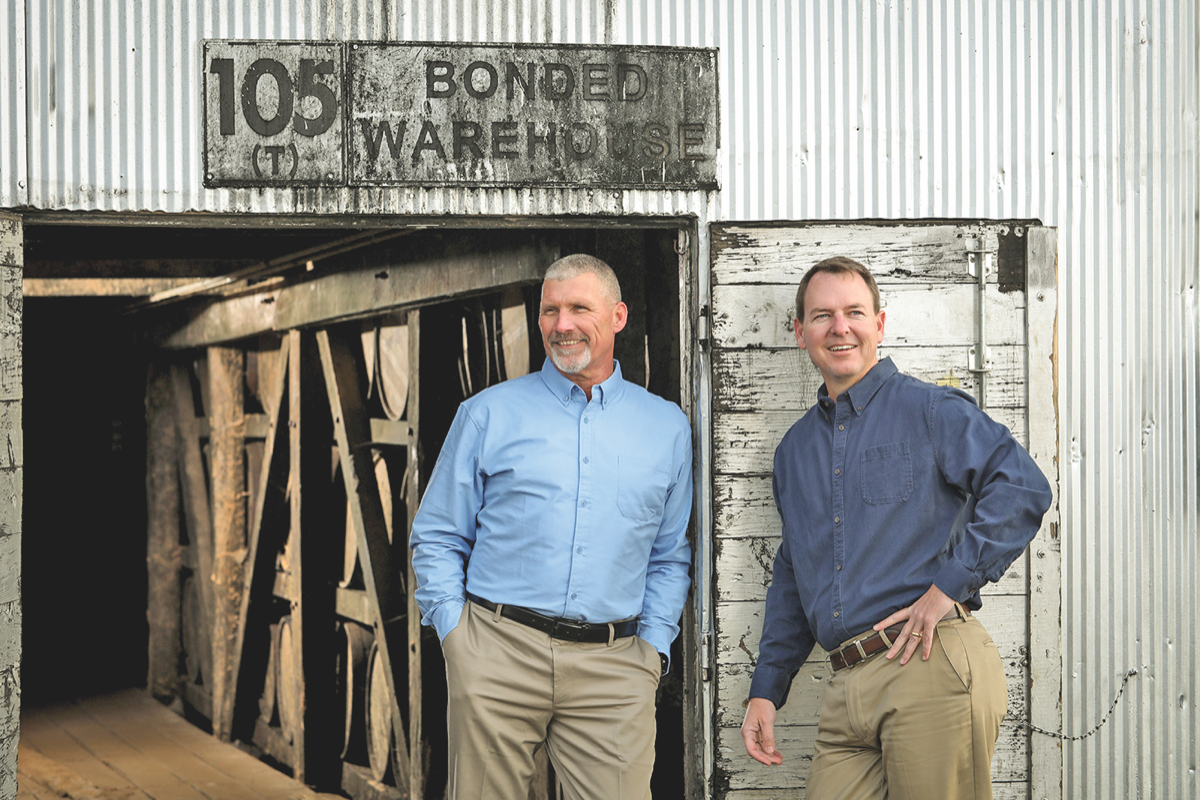 Heaven Hill's master distiller Denny Potter (pictured on the right with artisanal distiller Jodie Filiatreau) oversees all of the company's whiskies and spirits brands.