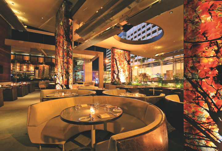 Innovative Dining Group's five-location, Japanese-themed Sushi Roku (interior pictured) incorporates California twists. The venue, which opened in Hollywood, California in 1997, was the company's first restaurant.