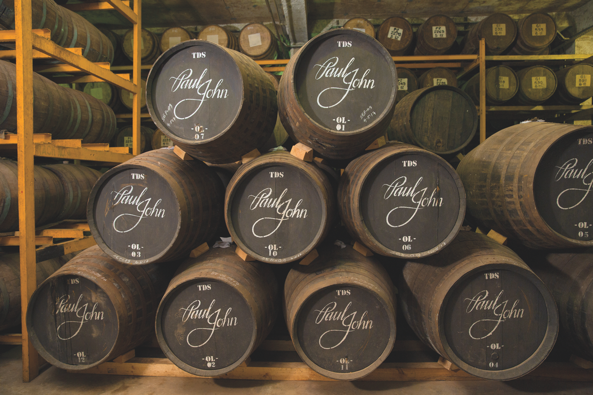 Chicago-based Binny's sells more than 30 world whisky brands, including selections from Japan and India (Paul John Distillery barrels pictured).