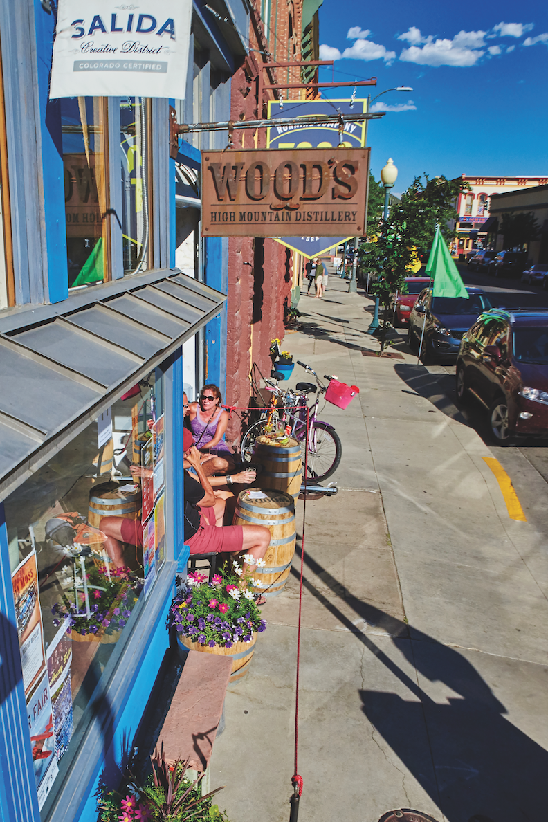 Thanks to favorable laws and strong leadership, Colorado's craft distilleries, such as Wood's High Mountain Distillery in Salida (tasting room exterior pictured), are able to reach consumers in a variety of ways.