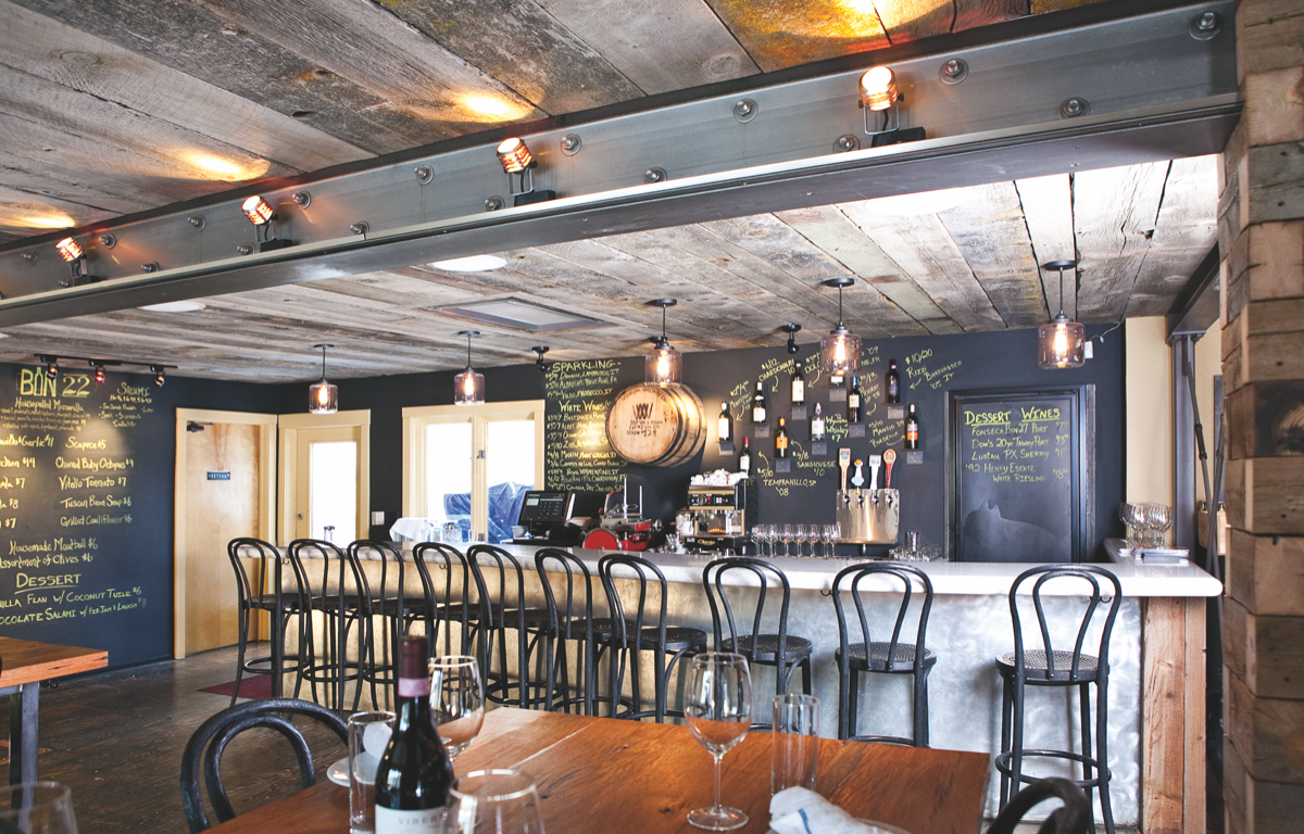 Bin22's wine bar segment offers 20 wines by the glass.
