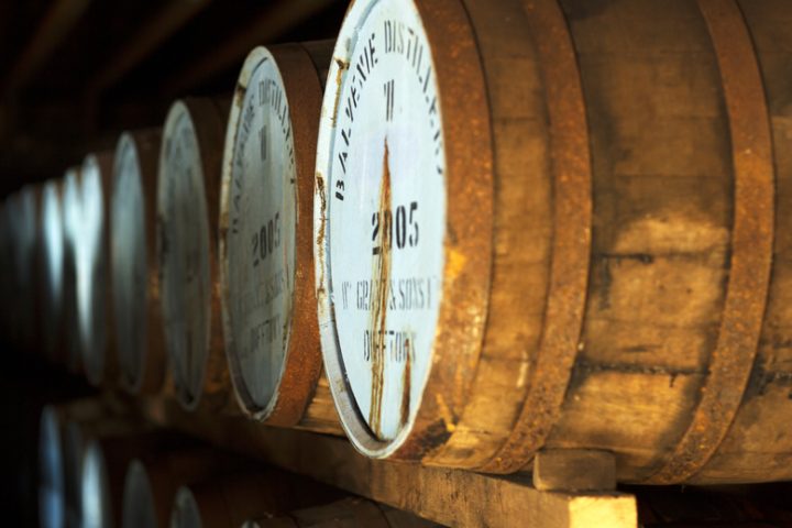 The Balvenie (casks pictured) highlights its heritage and traditions for new consumers by using barley that is grown and malted at its distillery.