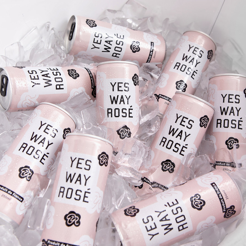 Yes Way Rosé (cans pictured) has expanded the line with Yes Way Rosé Bubbles and Yes Way Rosé in 250-ml. cans. 