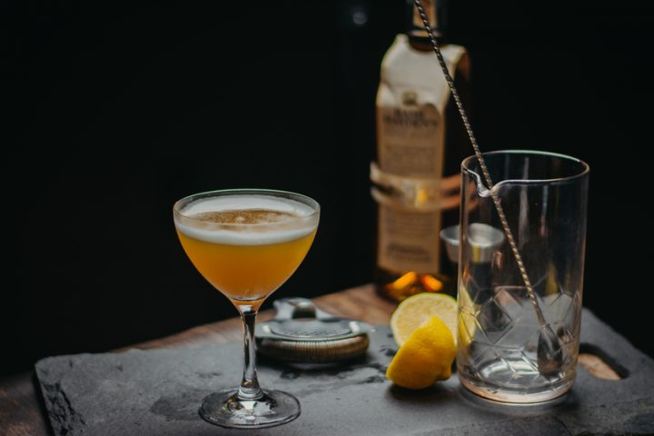 Washington, D.C.'s Urbana relies on the herbaceous qualities of Italian spirits to balance cocktails with Bourbon, gin, or sparkling wine. The Hive Mind (pictured) blends Don Ciccio & Figi Limoncello liqueur with Basil Hayden's Bourbon, lemon, honey, cayenne, and bitters.