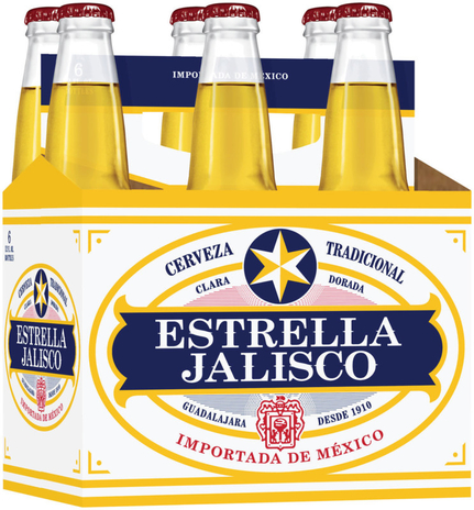 Two Mexican imports from A-B InBev and MillerCoors—Estrella Jalisco (6-pack pictured) and Sol, respectively—were recognized as Hot Brands this year.