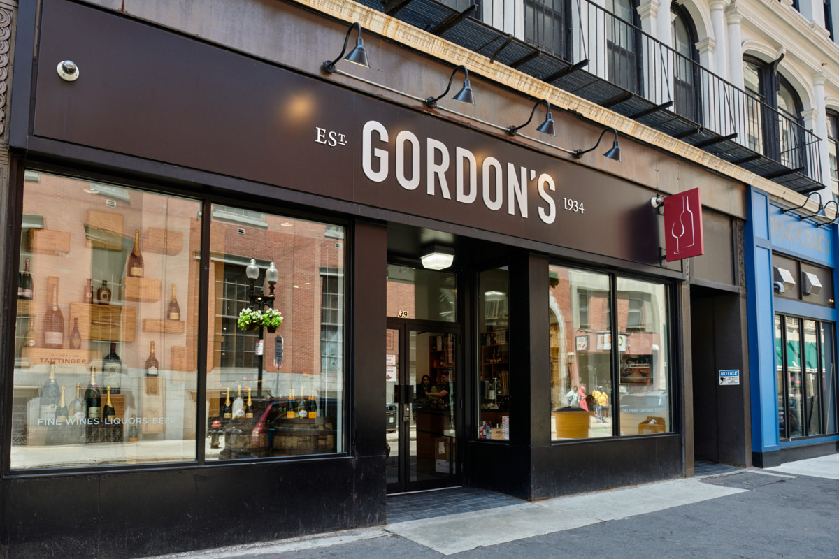 Gordon’s opened its first location in Boston proper in 2015. Located in the city’s Downtown Crossing shopping zone, the store (exterior pictured) carries the retailer’s most extensive upscale selection, as well as the most streamlined interior design. 