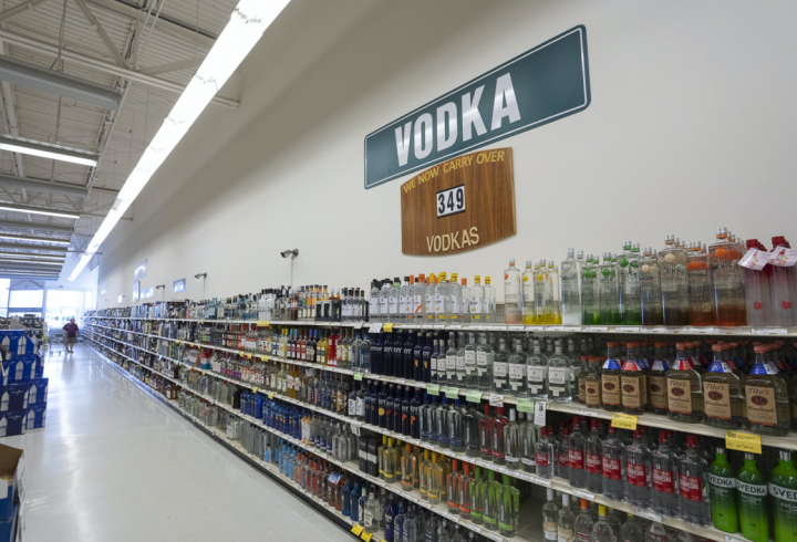 Exit 9 (vodka section pictured) hosts at least two wine and spirits classes and seminars each month, and O’Callaghan has noticed more young people in attendance recently.