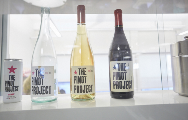  The company’s proprietary label The Pinot Project (above left) is now its bestselling brand.