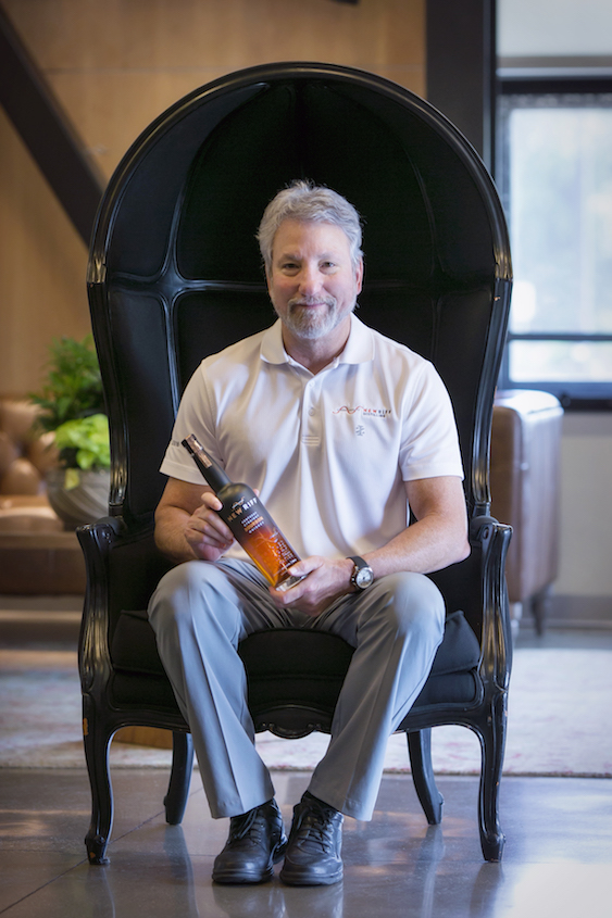 Distilleries large and small, including Newport, Kentucky’s New Riff Distilling (founder Ken Lewis pictured), have shifted part of their production to making hand sanitizer in response to Covid-19.