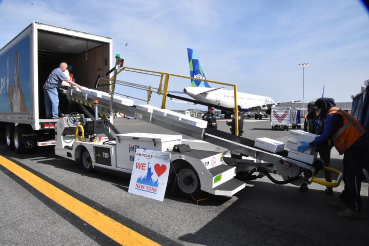 Covid-19 began gripping the nation from mid-March, and the beverage alcohol industry stepped up to help. Southern Glazer’s Wine & Spirits deployed its delivery fleet to transport critical medical supplies in markets like New York (pictured).