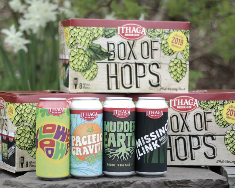 To generate excitement for specific beer styles, many brewers are reimagining the traditional variety pack. Ithaca Beer Co. in New York uses its Box of Hops (pictured) to showcase its IPA offerings.