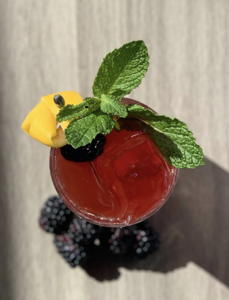 The Amaro Highball (pictured) from Billy Sunday in Chicago is a blend of blackberry-infused Braulio and house-made blackberry soda, garnished with fresh mint.