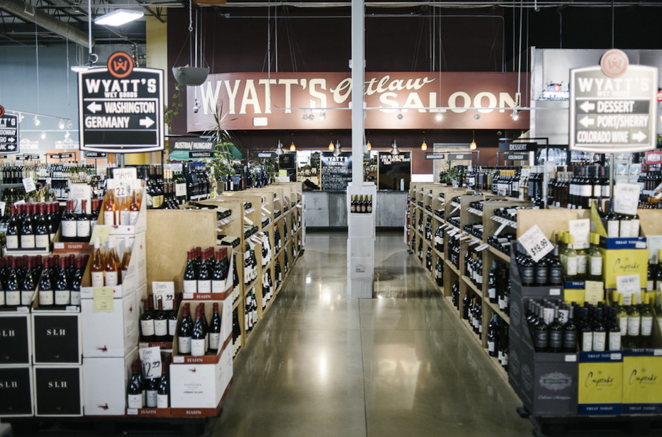 Wyatt’s Wet Goods (interior pictured) in Longmont, Colorado has seen canned wine sales more than double in the past year.