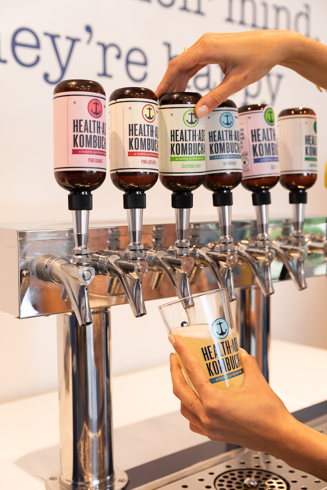 Health-Ade (tap pictured), one of the top brands in the non-alcoholic kombucha space, is now gaining a foothold in the cocktail world.