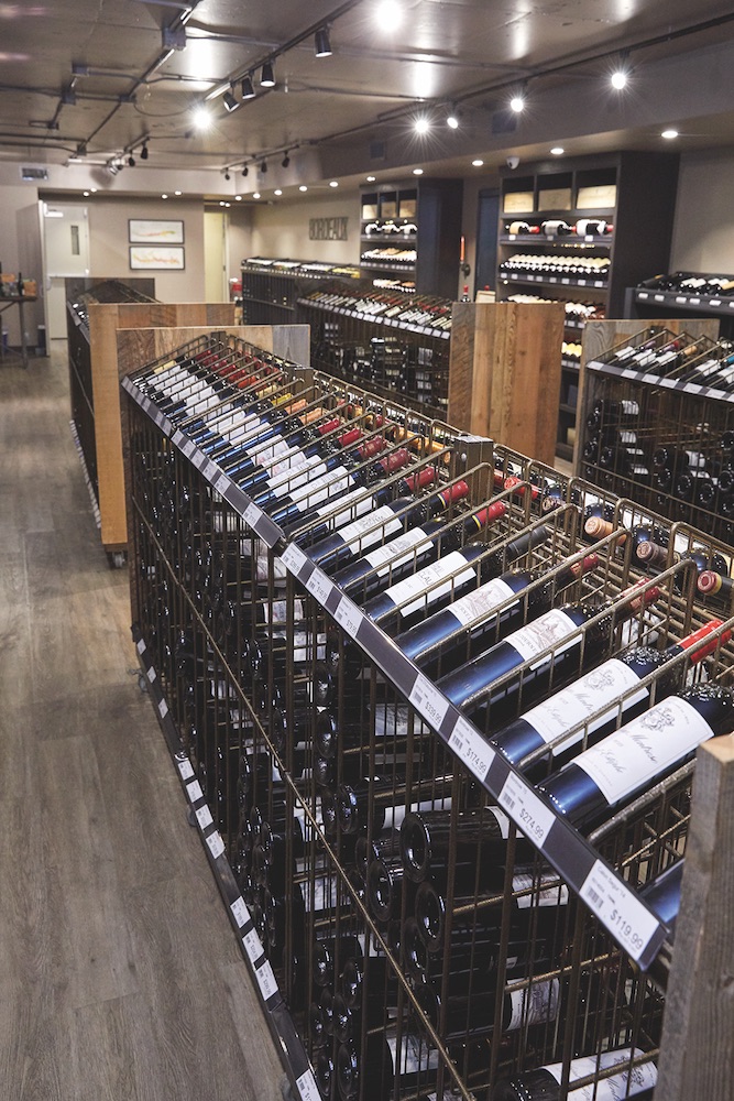 Overall, Willow Park Wine & Spirits stocks approximately 25,500 SKUs, with 16,250 wines (Bordeaux section pictured).