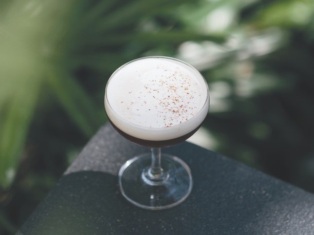 The Lavender Cold Press (pictured) at Columns in New Orleans utilizes a cold brew coffee liqueur to create a bitter drink.