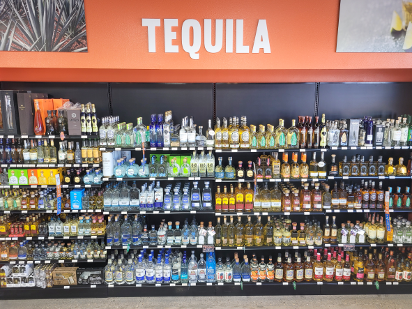 At WB Liquors & Wine in Texas (Tequila pictured), Tequila sales have risen 11% and mezcal has advanced 31% this year.