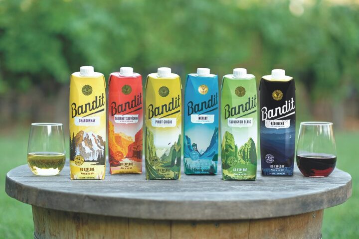 As the boxed wine segment continues to grow in the U.S., companies are looking toward new demographics to maintain momentum. Trinchero Family Estates is targeting younger consumers with its Bandit brand, which is offered in 500-ml. TetraPaks (pictured) and 1-liter boxes.