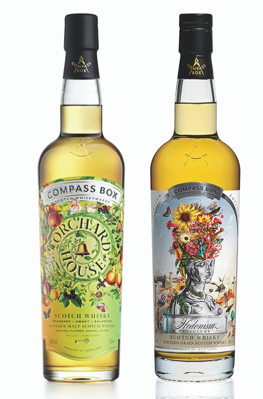 Scotch producer Compass Box (offerings pictured) expanded its shipping networks to compensate for port congestion.