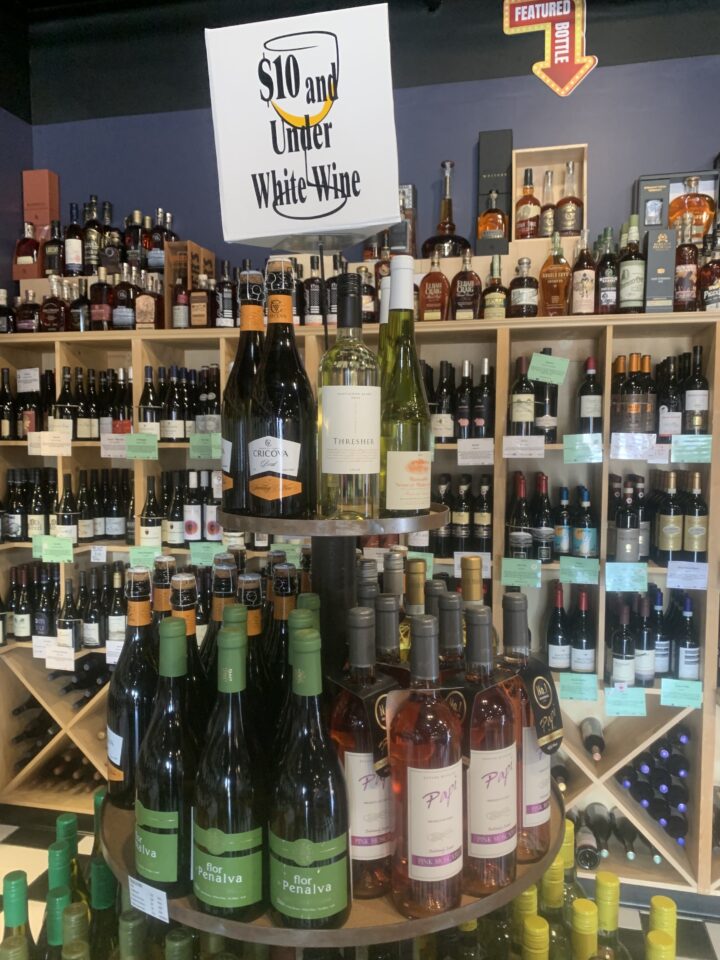 At Boutique Wines, Spirits, and Ciders in Fishkill, New York (wine display pictured), customers gravitate toward brighter, more acidic whites floral aspects, according to co-owner Paige Flori.