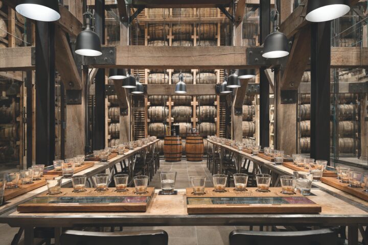 The largest Bourbon and Tennessee whiskey brands on the market continue to post growth. The Jack Daniel’s Tennessee whiskey portfolio (distillery’s barrel house pictured) grew to more than 16.6 million cases in 2021, solidifying its status as a leader of the category in the U.S.