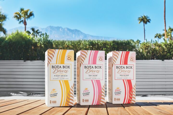 Delicato Family Wines markets the No.-2 boxed brand, Bota Box, which recently released the better-for-you Breeze line (pictured).