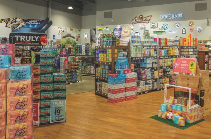 Sonnenberg sees the same trends happening nationally at his Frugal MacDoogal stores, especially in the seltzer and RTD categories. The chain carries 950 beer and RTD SKUs (aisles pictured), with High Noon and Truly doing particularly well.